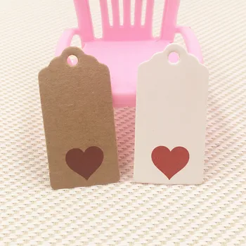 

200Pcs 4*2cm thank you Kraft Paper Card Tags Labels DIY Crafts Hang Tag Gift Wrapping Supplies Wedding Favors