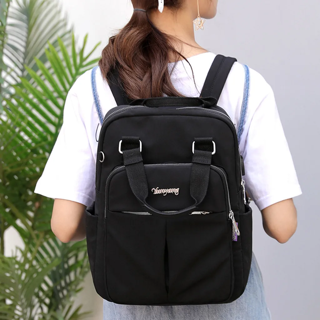 Фото Женский рюкзак Большая вместительная сумка сумки на плечо для ноутбука с