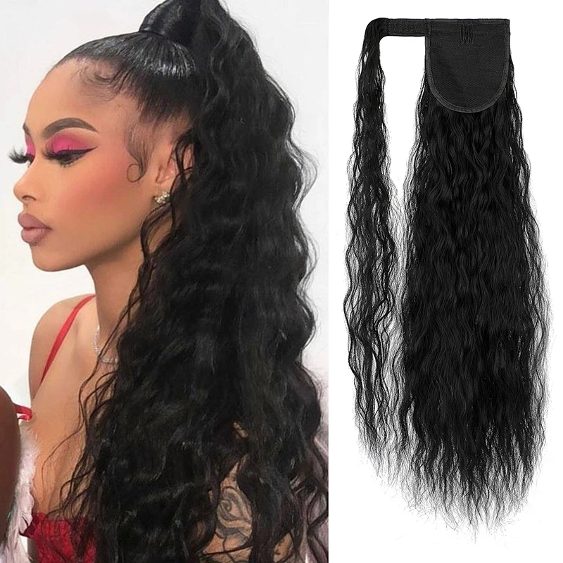 SHANGZI Corn Wavy Long Ponytail Synthetic Hairpiece Wrap on Clip Hair Extensions Brown Pony Tail Blonde Fack Hair for women
SHANGZI Corn Wavy Long Ponytail Synthetic Hairpiece Wrap on Clip Hair Extensions Brown Pony Tail Blonde Fack Hair for women
