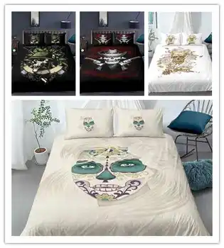 3D Skull printing bedding set queen King twin full sizes black double bedclothes for comforter polyester bed linens new
3D Skull printing bedding set queen King twin full sizes black double bedclothes for comforter polyester bed linens new