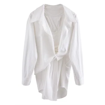 WOMENGAGA 2020 New Solid Long-sleeve Fake Two Pieces Zipper Casual Dress Button Loose Irregular Patchwork Turn-down Collar A361
WOMENGAGA 2020 New Solid Long-sleeve Fake Two Pieces Zipper Casual Dress Button Loose Irregular Patchwork Turn-down Collar A361