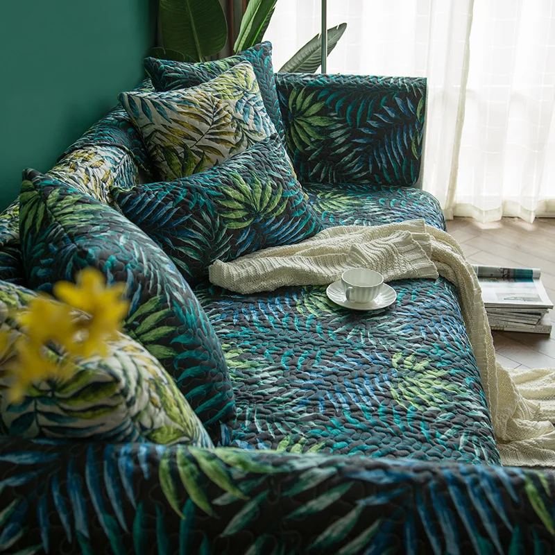 Black Green Luxury Retro Seat Cover Slipcover Sofa Covers for Living Room Leaves Design Combination Kit Fabric for Sofa Couches
Black Green Luxury Retro Seat Cover Slipcover Sofa Covers for Living Room Leaves Design Combination Kit Fabric for Sofa Couches