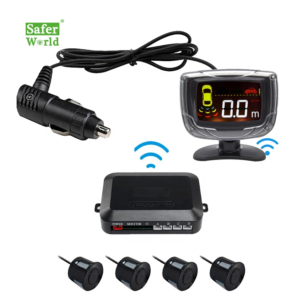 Wireless LCD Display With Bibi Buzzer Alarm 4Pcs Ultrasonic Waterproof IP67 Reverse Radar Parking Sensors For Cars
Wireless LCD Display With Bibi Buzzer Alarm 4Pcs Ultrasonic Waterproof IP67 Reverse Radar Parking Sensors For Cars