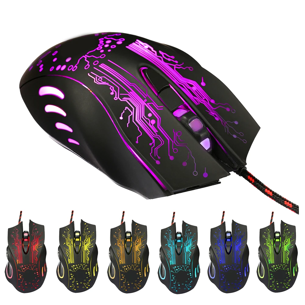 5500DPI LED Backlit Mouse professional gaming mouse with 7 bright colors LED ergonomics design 7/6 Buttons For Laptop PC Gamer
5500DPI LED Backlit Mouse professional gaming mouse with 7 bright colors LED ergonomics design 7/6 Buttons For Laptop PC Gamer