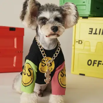 Fashion Dog Sweater Self Designed Printed Single Breasted Gentleman Dog Clothes Teddy Tide Brand Coat
Fashion Dog Sweater Self Designed Printed Single Breasted Gentleman Dog Clothes Teddy Tide Brand Coat