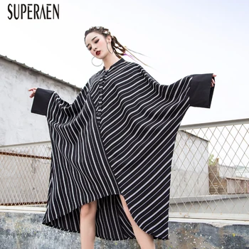 SuperAen Spring and Autumn 2020 New Women's Dress Bat Sleeve Pluz Size Striped Ladies Dress Long-sleeved Women Clothing
SuperAen Spring and Autumn 2020 New Women's Dress Bat Sleeve Pluz Size Striped Ladies Dress Long-sleeved Women Clothing