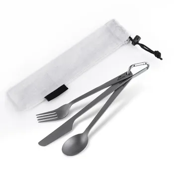 3 in 1 Titanium Tableware Set Spoon Dinner Cutter Fork Camping Picnic Home HYD88
3 in 1 Titanium Tableware Set Spoon Dinner Cutter Fork Camping Picnic Home HYD88