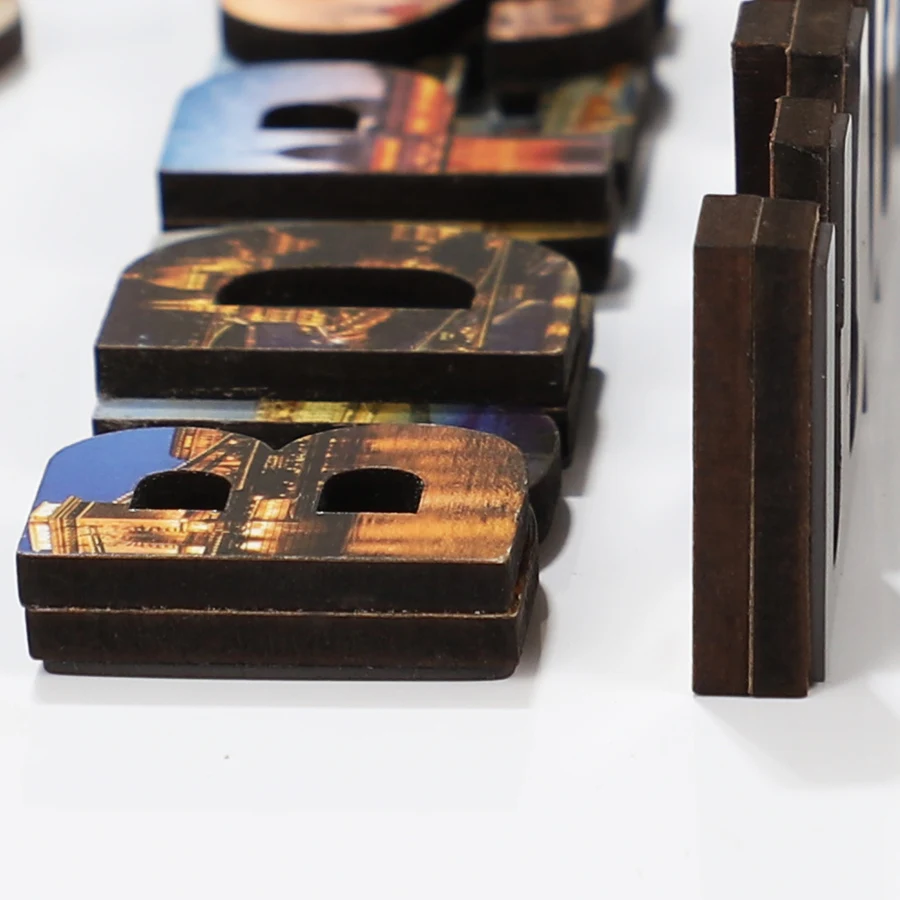 Сувенирные деревянные магниты из МДФ сувениры для путешествий в Париже Лондоне