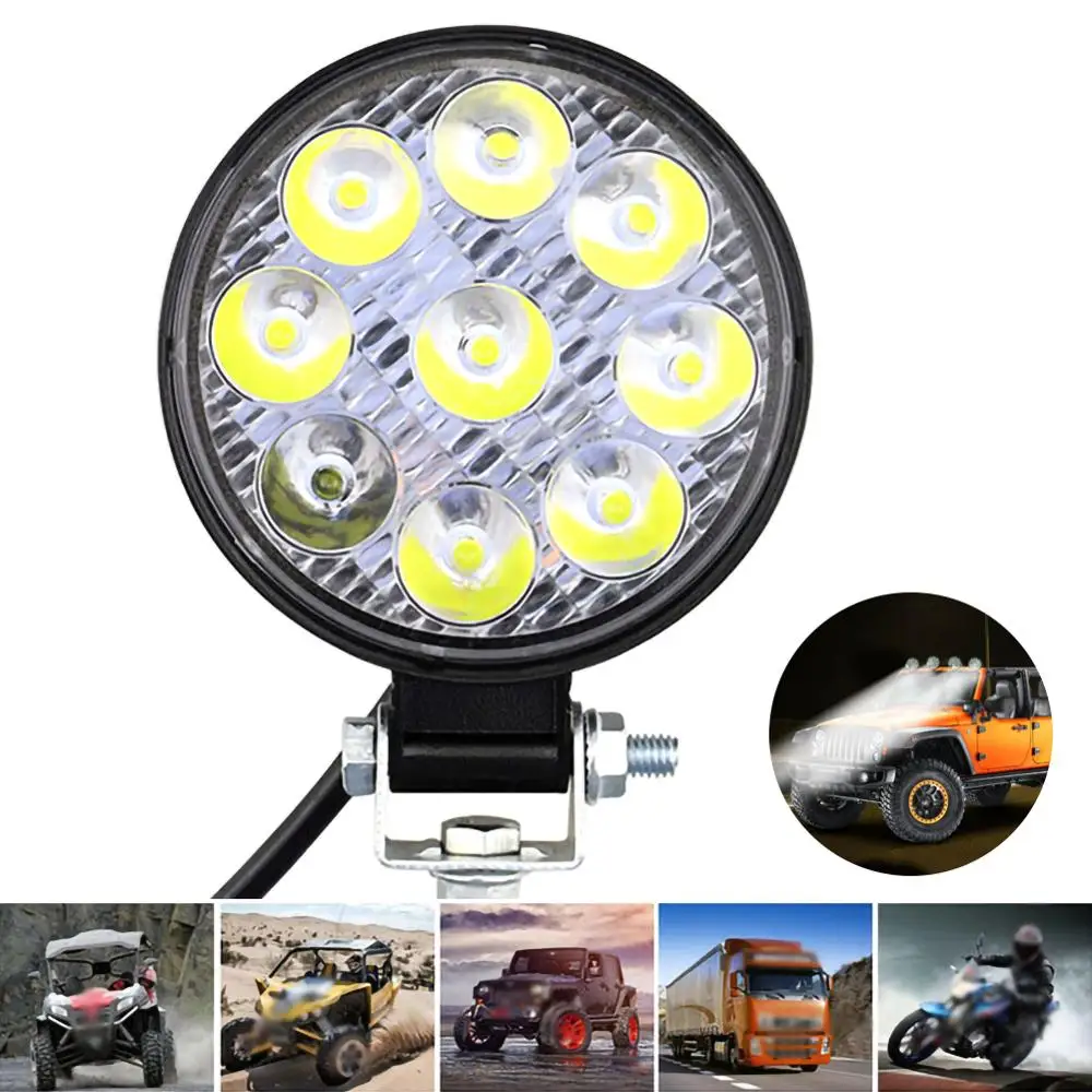 10X Round 27W 9-LED Work Light 12V 24V Off-Road Flood Spot Lamp Car ATV UTV SUV Off-Road Flood Spot Lamp Work Light Accessories
10X Round 27W 9-LED Work Light 12V 24V Off-Road Flood Spot Lamp Car ATV UTV SUV Off-Road Flood Spot Lamp Work Light Accessories