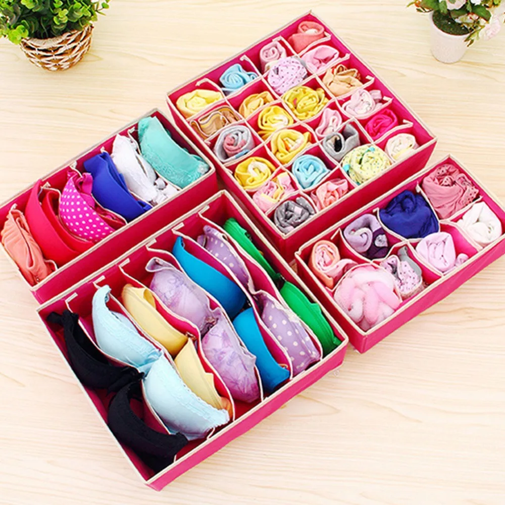 4pcs Multi-size Bra Underwear Organizer Foldable Home Storage Box Non-woven Wardrobe Drawer Closet Organizer
4pcs Multi-size Bra Underwear Organizer Foldable Home Storage Box Non-woven Wardrobe Drawer Closet Organizer