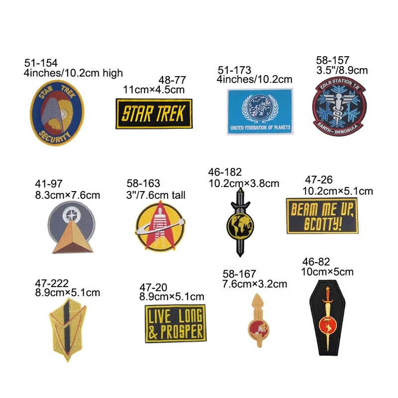 Trek logo Embroidered patch Classic Name & Enterprise Ship Yoyodyne Corporation INSIGNIA UNIFORM halloween costume
Trek logo Embroidered patch Classic Name & Enterprise Ship Yoyodyne Corporation INSIGNIA UNIFORM halloween costume