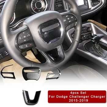 DIY 4pcs Steering Wheel Carbon Fiber Cover Trims For Dodge Challenger Charger 2015+ Car Styling Decor Accessories
DIY 4pcs Steering Wheel Carbon Fiber Cover Trims For Dodge Challenger Charger 2015+ Car Styling Decor Accessories