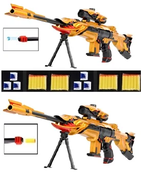Sniper Rifles, 2 pieces, Laser Scope, With nerfs (Soft EVA Sucker Bullets) and Water Ball Bullets.
Sniper Rifles, 2 pieces, Laser Scope, With nerfs (Soft EVA Sucker Bullets) and Water Ball Bullets.