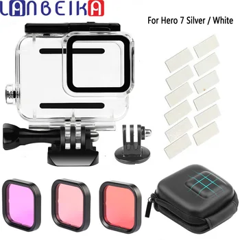 LANBEIKA 45M Underwater Diving Waterproof Housing Case + 3 Color Dive Lens Filter Anti Fog Insert for GoPro Hero 7 White Silver
LANBEIKA 45M Underwater Diving Waterproof Housing Case + 3 Color Dive Lens Filter Anti Fog Insert for GoPro Hero 7 White Silver