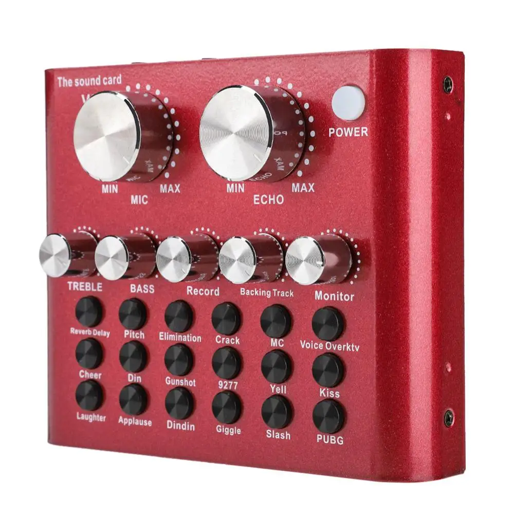 V8 External USB Audio Mixer Mobile Computer PC Live Sound Card Headset Karaoke Microphone 18 kinds of sound effects
V8 External USB Audio Mixer Mobile Computer PC Live Sound Card Headset Karaoke Microphone 18 kinds of sound effects