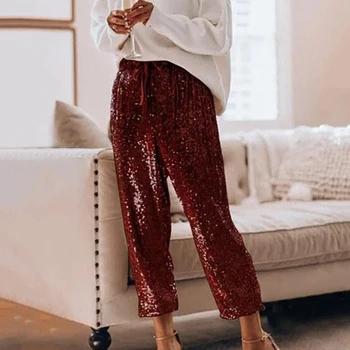 2020 New Spring And Summer Fashion Loose Ruffled High Waist Nightclub Glittering Pants
2020 New Spring And Summer Fashion Loose Ruffled High Waist Nightclub Glittering Pants