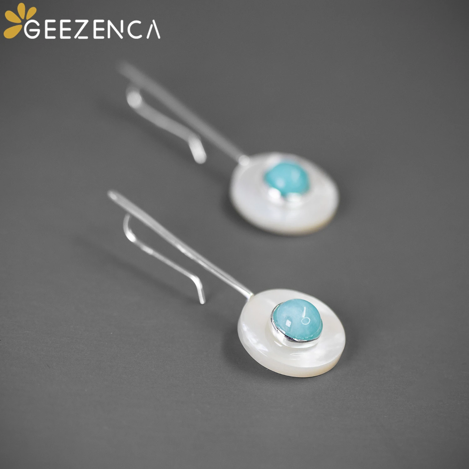 925 Sterling Silver Drop Earrings White Shell Natural Amanzonite Crystal Earring Fine Jewelry for Women Original Design Trendy
925 Sterling Silver Drop Earrings White Shell Natural Amanzonite Crystal Earring Fine Jewelry for Women Original Design Trendy