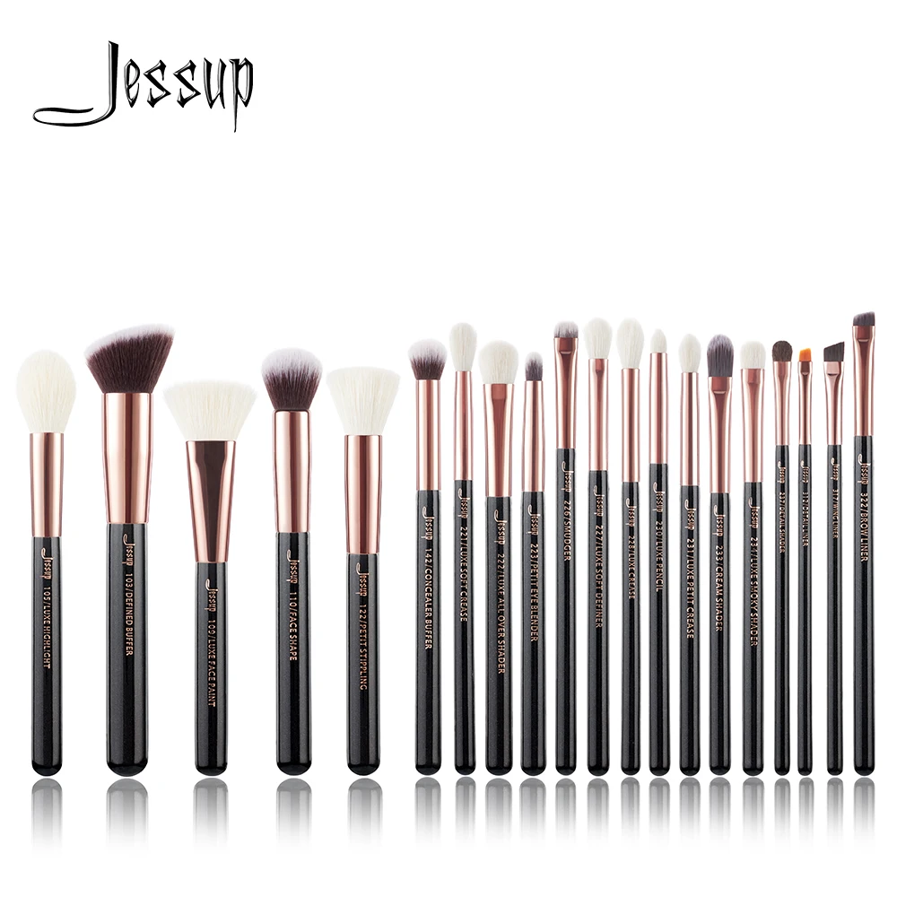 Jessup Rose Gold/Black Professional Makeup Brushes Set Make up Brush Tools kit Foundation Powder Brushes natural-synthetic hair
Jessup Rose Gold/Black Professional Makeup Brushes Set Make up Brush Tools kit Foundation Powder Brushes natural-synthetic hair