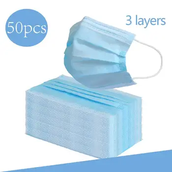 Mask 50 pcs Protective Masks Disposable Protective 3-layer Filter Dustproof Non-Woven Masks
Mask 50 pcs Protective Masks Disposable Protective 3-layer Filter Dustproof Non-Woven Masks