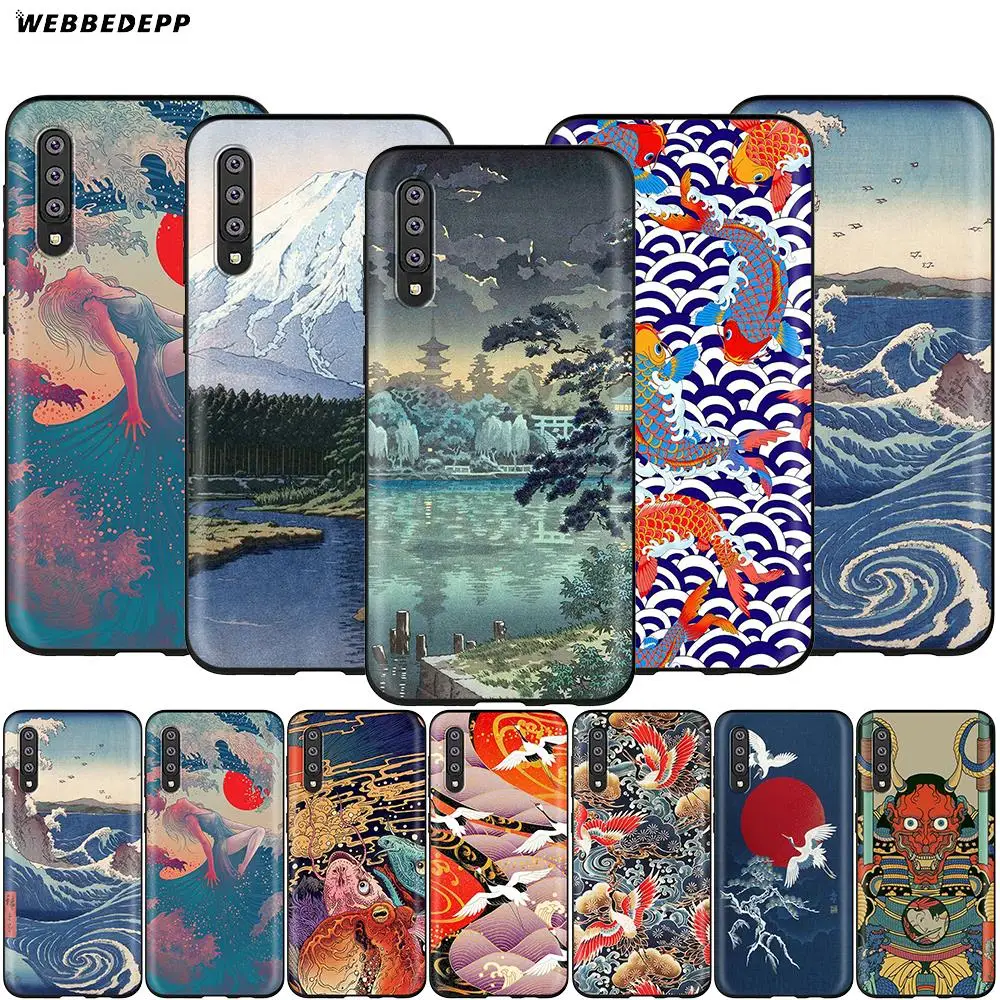 

Webbedepp Japanese Style Art Japan Case for Samsung Galaxy S7 S8 S9 S10 Plus Edge Note 10 8 9 A10 A20 A30 A40 A50 A60 A70