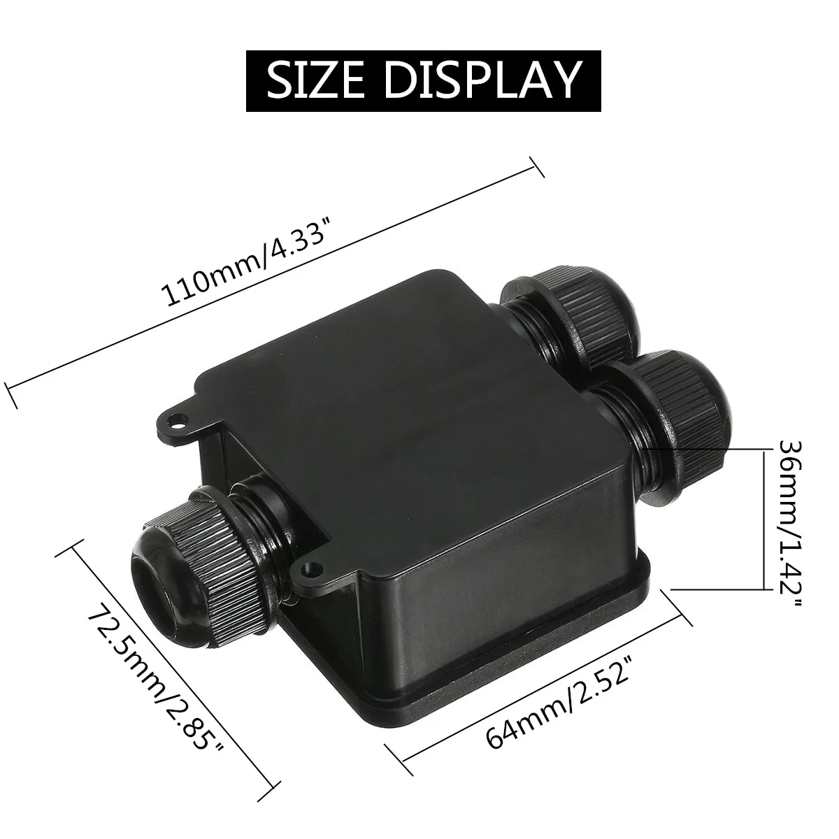 Hot 3 Way PC Plastic Waterproof Terminal Box Junction Box Protection Dustproof Electrical Cable Wire Connector Outdoor Black
Hot 3 Way PC Plastic Waterproof Terminal Box Junction Box Protection Dustproof Electrical Cable Wire Connector Outdoor Black