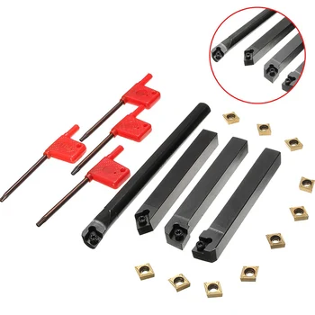 4Pcs 12mm CNC Turning Tool Bar Holder with 10Pcs CCMT09T304 Carbide Inserts with 4Pcs T15 Spanner JDH99
4Pcs 12mm CNC Turning Tool Bar Holder with 10Pcs CCMT09T304 Carbide Inserts with 4Pcs T15 Spanner JDH99