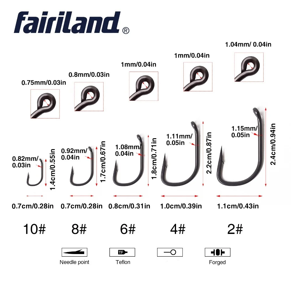 100 50 шт./лот карп рыболовные крючки TFSH B рыболовных крючков с бородкой и 2 #4 #6 #8 #10 #
