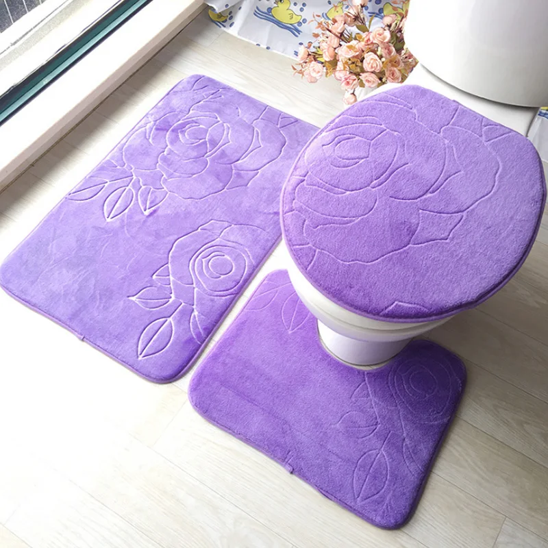 Machine Washable Toilet Three-piece Suit Simplicity Carpet Smooth Soft Foot Pad Toilet Carpet Home Fashion Bathroom Decoration
Machine Washable Toilet Three-piece Suit Simplicity Carpet Smooth Soft Foot Pad Toilet Carpet Home Fashion Bathroom Decoration