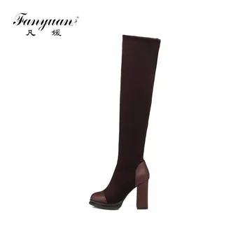 fanyuan 2020 new arrival over the knee boots women flock slip on high heels platform boots simple autumn party prom shoes woman
fanyuan 2020 new arrival over the knee boots women flock slip on high heels platform boots simple autumn party prom shoes woman
