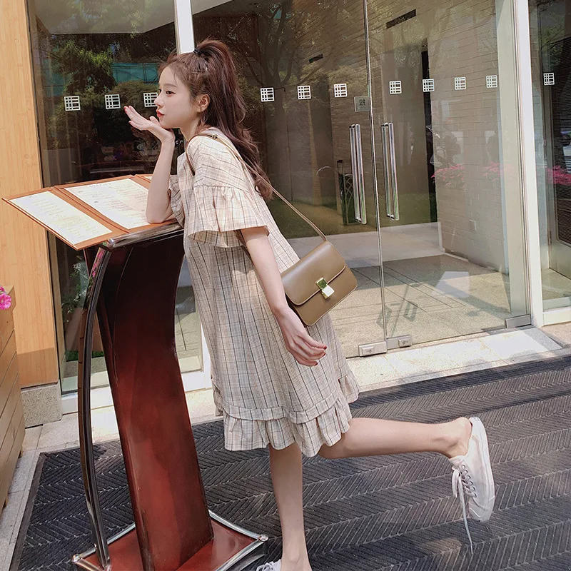 Skirt 2019 New Style Literature And Art Hipster Loose-Fit Flounced Ladies' Dress Sweet Students Waist Hugging Plaid Dress
Skirt 2019 New Style Literature And Art Hipster Loose-Fit Flounced Ladies' Dress Sweet Students Waist Hugging Plaid Dress