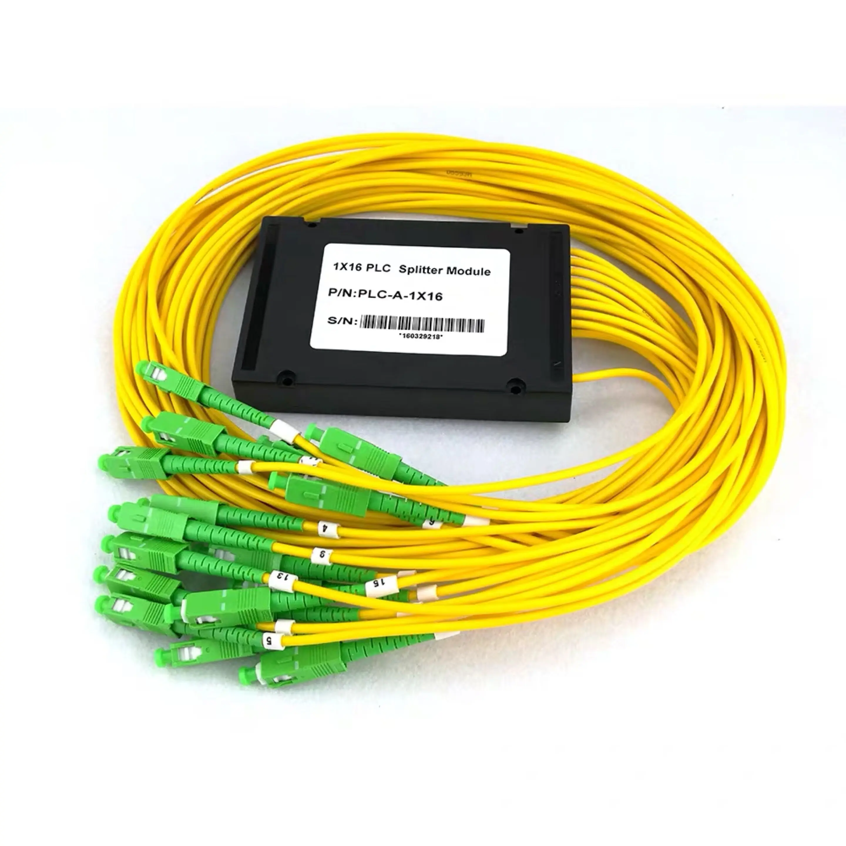 SC /APC 1x16 3.0MM PLC optical splitter SC /APC 1x16 PLC Fiber optical splitter single mode
SC /APC 1x16 3.0MM PLC optical splitter SC /APC 1x16 PLC Fiber optical splitter single mode