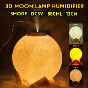 Hiyork 3D Print Moon light Air Humidifier 880ML Diffuser Aroma Essential Oil USB Ultrasonic Humidificador Night Lamp Purifier
Hiyork 3D Print Moon light Air Humidifier 880ML Diffuser Aroma Essential Oil USB Ultrasonic Humidificador Night Lamp Purifier