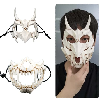 6 Style Japanese Dragon God Mask Eco-Friendly Cosplay Props Unisex Halloween Animal Tiger Natural Resin Masks For Party
6 Style Japanese Dragon God Mask Eco-Friendly Cosplay Props Unisex Halloween Animal Tiger Natural Resin Masks For Party