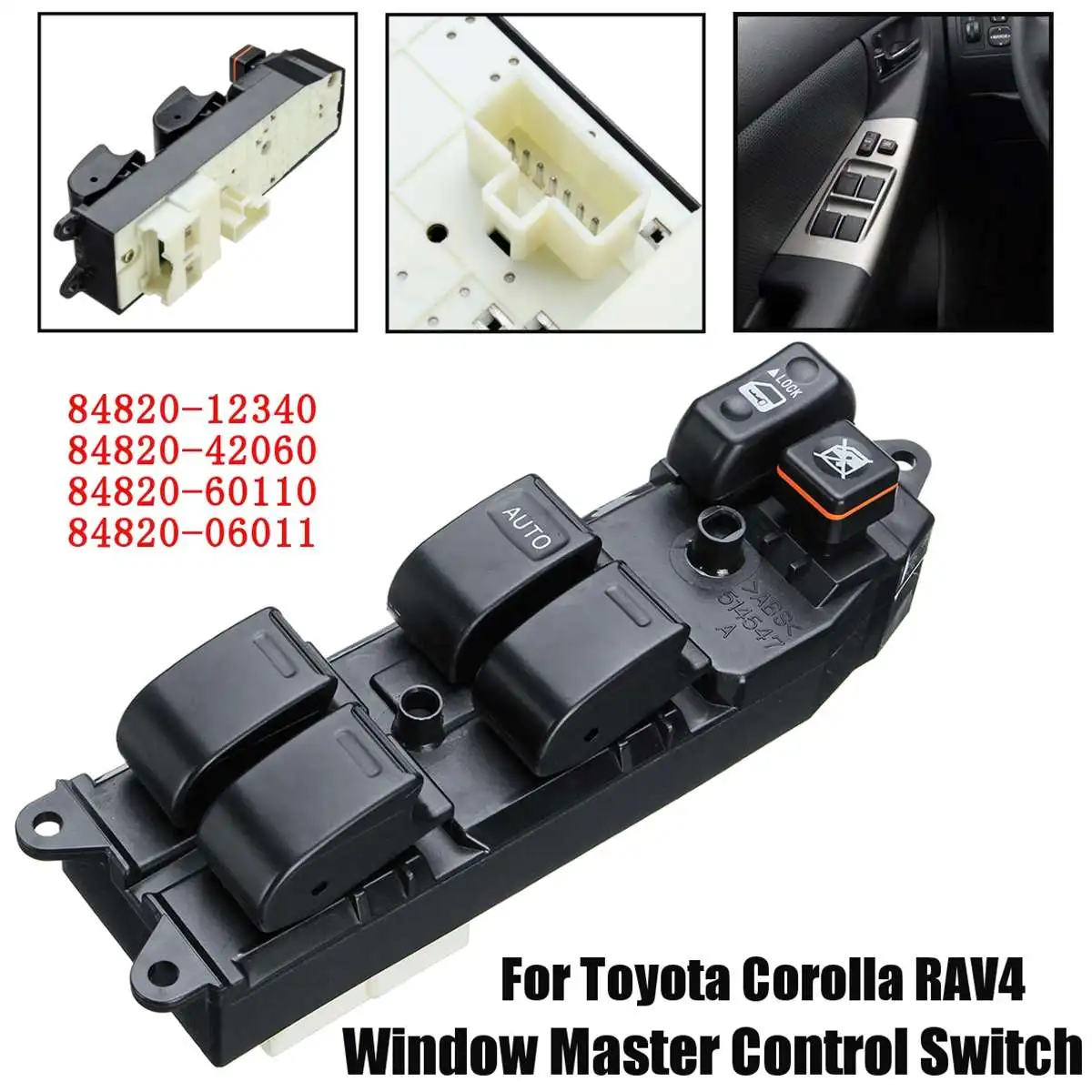 Front Driver Side Window Switch Control Pannel FOR TOYOTA COROLLA 1995 -2004(General) 1997 - 2001(Europe) RAV4 1998 -2000
Front Driver Side Window Switch Control Pannel FOR TOYOTA COROLLA 1995 -2004(General) 1997 - 2001(Europe) RAV4 1998 -2000