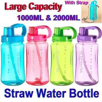 LARGE CAPACITY 4 CANDY COLORS 1L/2L Oversized Space Plastic 2000ml Large Capacity Sports Straw Water Bottle With Strap BPA Free
LARGE CAPACITY 4 CANDY COLORS 1L/2L Oversized Space Plastic 2000ml Large Capacity Sports Straw Water Bottle With Strap BPA Free