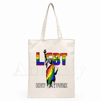 Gay Pride Lesbian Rainbow Lgbt Love Is Love Lgbt Canvas Simple Cartoon Print Shopping Girls Fashion Life Casual Pacakge Hand Bag
Gay Pride Lesbian Rainbow Lgbt Love Is Love Lgbt Canvas Simple Cartoon Print Shopping Girls Fashion Life Casual Pacakge Hand Bag