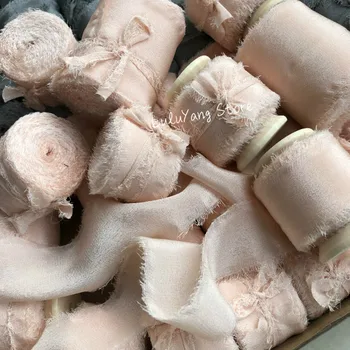 2.5cm 5cm Silk embroidery ribbon 100% pure silk woven double face taffeta designs variegated color ins style Handcraft apricot
2.5cm 5cm Silk embroidery ribbon 100% pure silk woven double face taffeta designs variegated color ins style Handcraft apricot