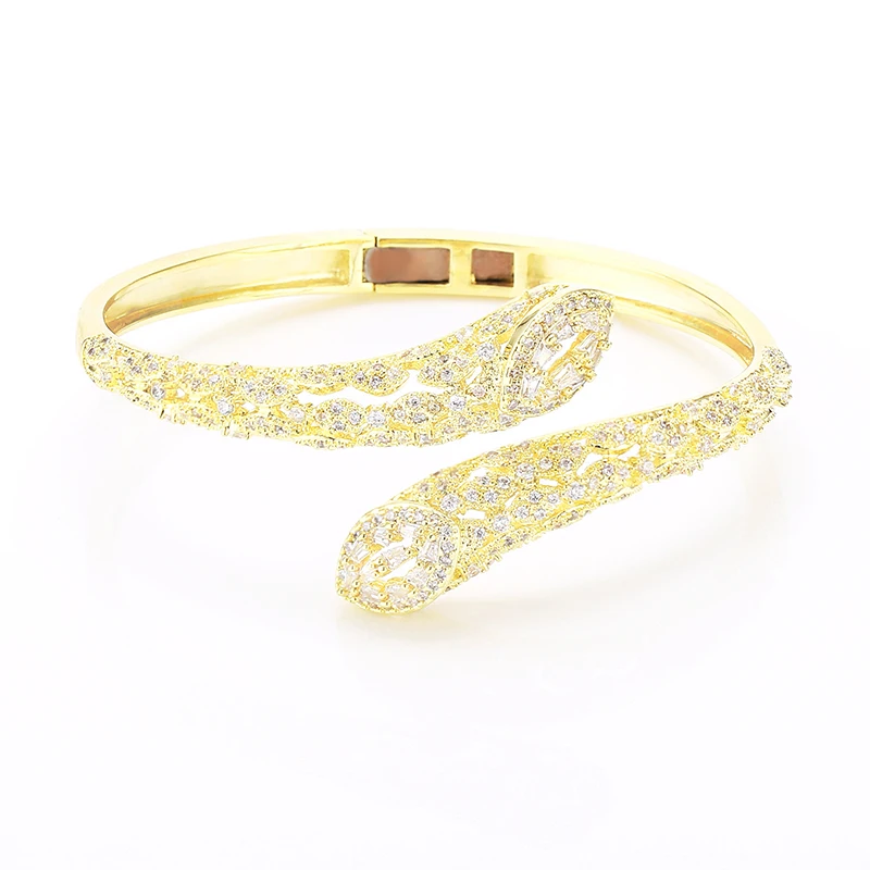 luxury gold bracelets fashion snake shape bangles rings for Dubai women zircon jewelry VERY GIRL Trendy New Design 
luxury gold bracelets fashion snake shape bangles rings for Dubai women zircon jewelry VERY GIRL Trendy New Design