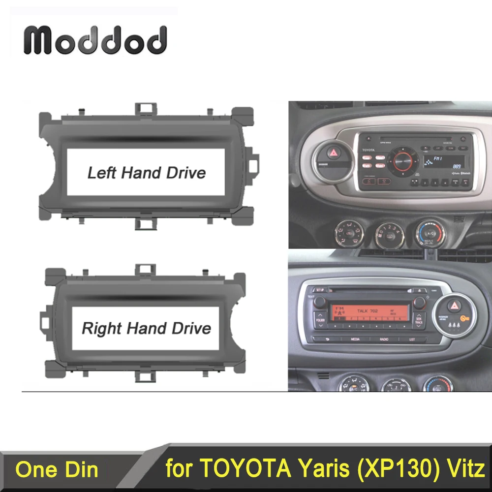 

One Din Stereo Panel For Toyota Yaris 2011+ Fascia Radio DVD Dash Installation Mount Trim Kit Face Plate Frame Bezel