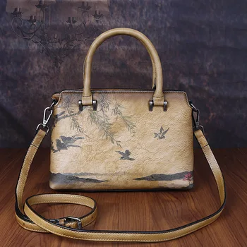 Customs Woman Package Genuine Leather Hand Package Ink Landscape Painting Personality Women's Handbag Diagonal Woman Package
Customs Woman Package Genuine Leather Hand Package Ink Landscape Painting Personality Women's Handbag Diagonal Woman Package