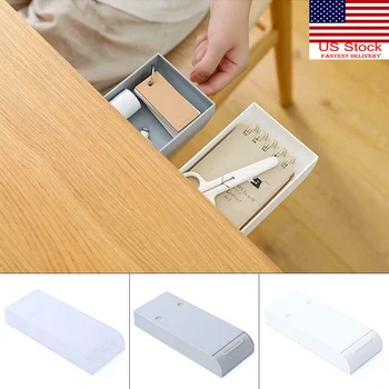 Pencil Tray Box Self-Adhesive Under Desk Drawer Organizer Table Storage Box Holder Case
Pencil Tray Box Self-Adhesive Under Desk Drawer Organizer Table Storage Box Holder Case