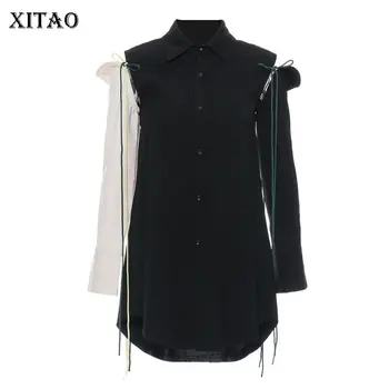 XITAO Drawstring Hollow Out Blouse 2019 Autumn Patchwork Black Turn Down Collar Off Shoulder Elegant Sexy Style Shirt ZLL4312
XITAO Drawstring Hollow Out Blouse 2019 Autumn Patchwork Black Turn Down Collar Off Shoulder Elegant Sexy Style Shirt ZLL4312