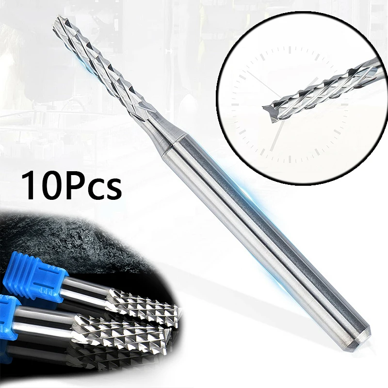 10pcs End Mills Milling Cutter 3.175mm Carbide End Mill Engraving Bits CNC PCB Machinery 1/8 Shank
10pcs End Mills Milling Cutter 3.175mm Carbide End Mill Engraving Bits CNC PCB Machinery 1/8 Shank