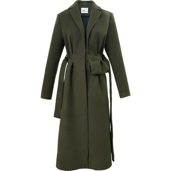 autumn winter fashion army green wool blends coat women slim belted long woolen coat
autumn winter fashion army green wool blends coat women slim belted long woolen coat