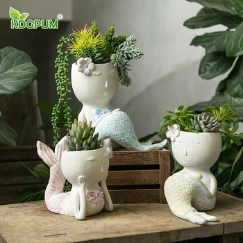 Modern Handmade Ceramic Vase Cartoon Mermaid Shape Creative Succulent Plant Pot Nordic Desktop Home Decoration Ornaments
Modern Handmade Ceramic Vase Cartoon Mermaid Shape Creative Succulent Plant Pot Nordic Desktop Home Decoration Ornaments