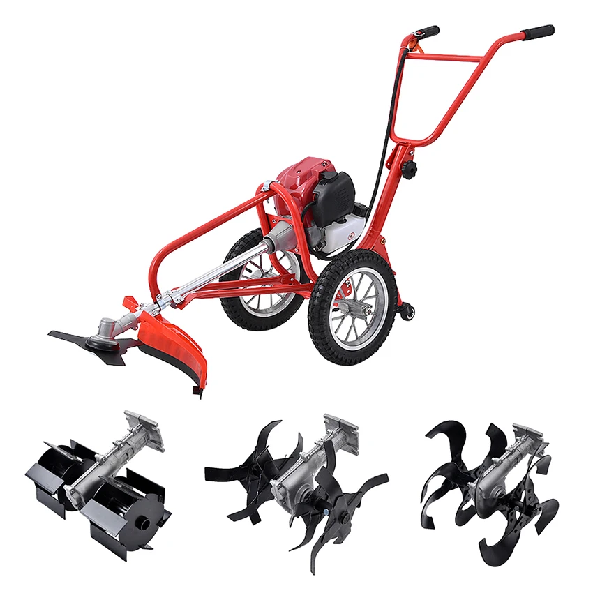 Multi-purpose Hand-push Type Portable Weeding Machine Lawn Mower Soil Loosening Machine With Four-stroke GX35 140 Engine 1900W 
Multi-purpose Hand-push Type Portable Weeding Machine Lawn Mower Soil Loosening Machine With Four-stroke GX35 140 Engine 1900W