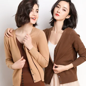 Spring autumn Cashmere Jackets Women Cardigans Wool Outerwear Coats Female Button V Neck Coat Ladies Coat Fashion Clothing 
Spring autumn Cashmere Jackets Women Cardigans Wool Outerwear Coats Female Button V Neck Coat Ladies Coat Fashion Clothing