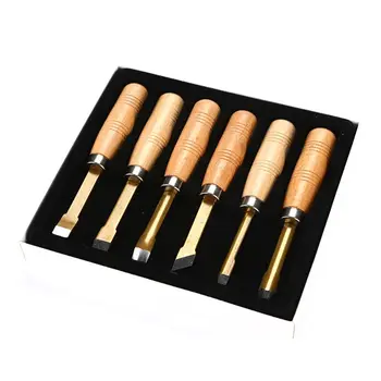 6pcs Gilded Lathe Wood Carving Chisels DIY Hand Carving Chisels Knives Gouge
6pcs Gilded Lathe Wood Carving Chisels DIY Hand Carving Chisels Knives Gouge