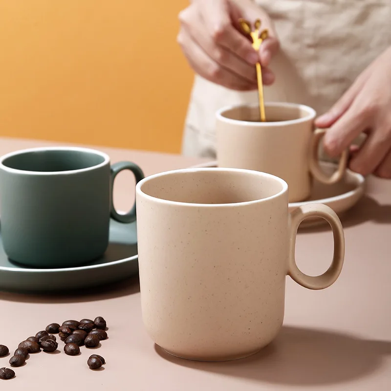 Creative Star Sesame Glaze Mug Ceramic Cup Coffee Breakfast Simple Style Office and Household Water Handle 
Creative Star Sesame Glaze Mug Ceramic Cup Coffee Breakfast Simple Style Office and Household Water Handle