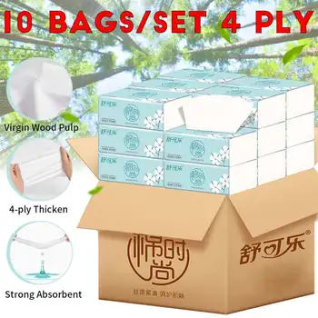 10 Bag 4 Layer Clean Soft Tissues Extraction Soft Facial Tissues Comfortable Unchemistry Safe Home Removable Thick Soft Tissues 
10 Bag 4 Layer Clean Soft Tissues Extraction Soft Facial Tissues Comfortable Unchemistry Safe Home Removable Thick Soft Tissues